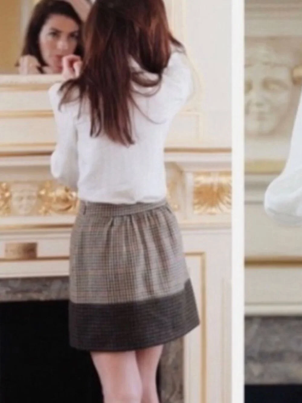 J Crew mini skirt classic houndstooth pattern 100% wool